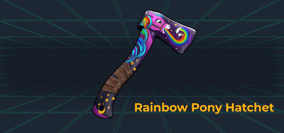 Rainbow Pony Hatchet Rust Skin