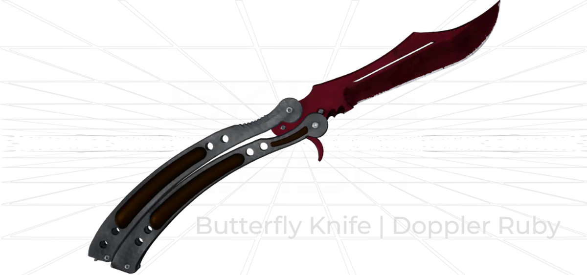 Butterfly Knife Doppler Ruby CS2 skin
