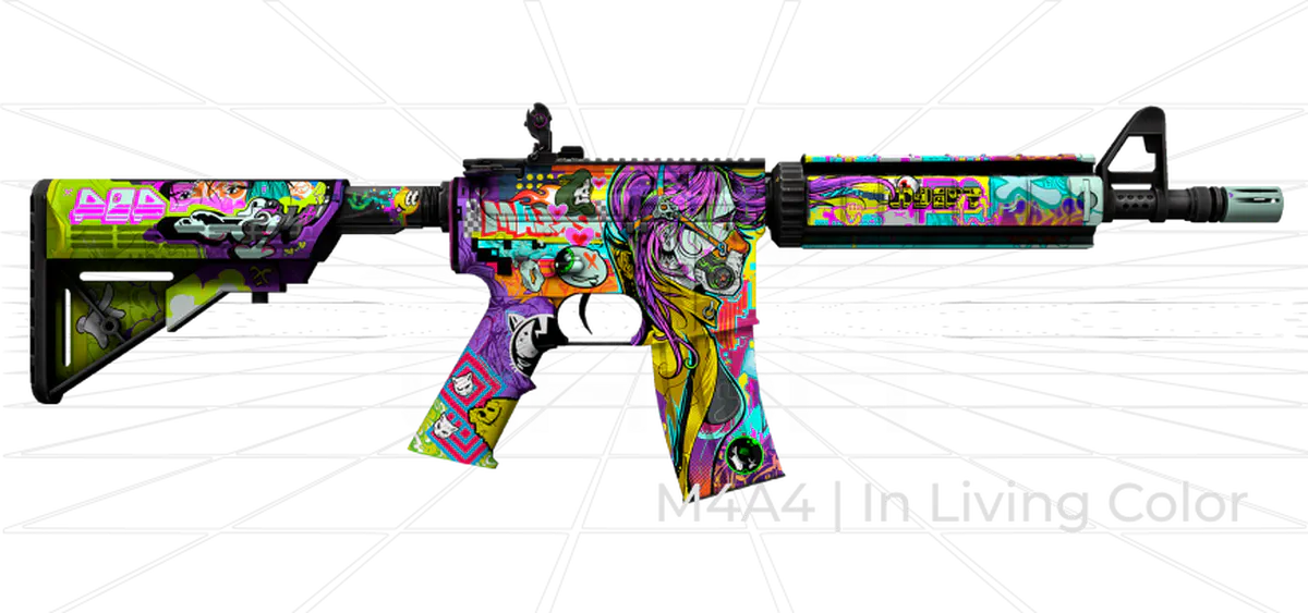 m4a4 In living color CS2 skin