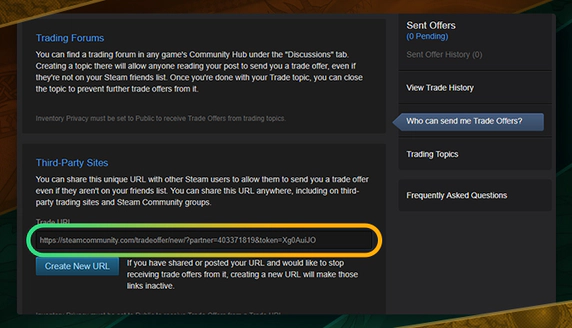steam trade url link